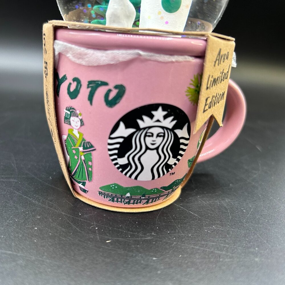 Starbucks Kyoto Japan Snow Globe Mug 89mL Pink Area Limited Edition New - Picture 6 of 10